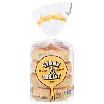 Stone & Skillet New England Style Wheat English Muffins