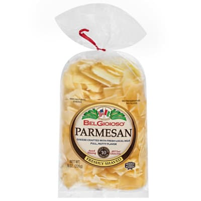 Belgioioso Cheese  Freshly Shaved Parmesan Twist Tie Bag