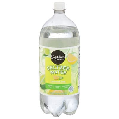 Signature Select Lemon Lime Caffeine Free Seltzer Water