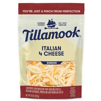 Tillamook Farmstyle Fine Cut Italian 4 Cheese Shredded