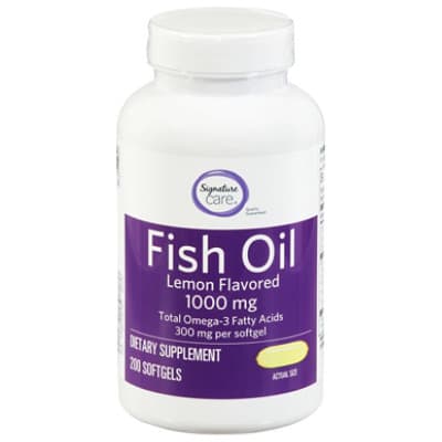 Signature Care Fish Oil Lemon Flv Softgel