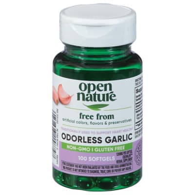 Open Nature Herbal Supplement Odorless Garlic