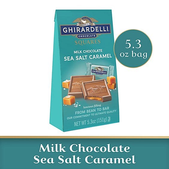 Is it Low FODMAP? Ghirardelli Sea Salt Caramel Milk Chocolate Squares