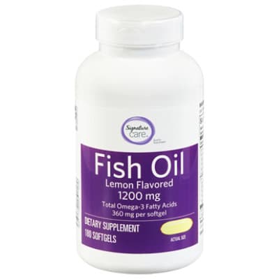 Signature Care Fish Oil Lemon Flavor Softgel