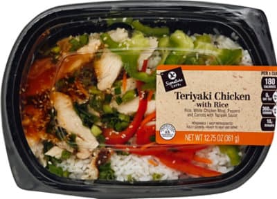 Readymeal Chicken Teriyaki Sauce With Rice Tray