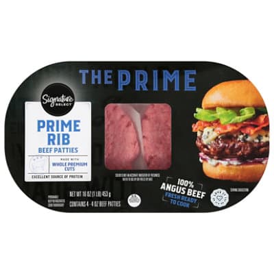 Signature Select The Prime Rib Beef Patties