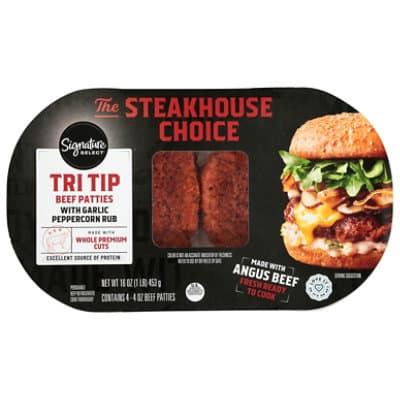 Signature Select Beef Patties Trit Ip Garlic Peppercorn Rub