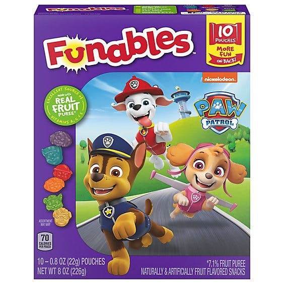 Is it Pescatarian? Funables Paw Patrol The Movie Fruit Flavored Snacks