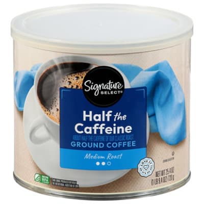 Signature Select Coffee Can Half Caffeine Ground