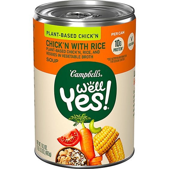 Is it Corn Free? Campbells Well Yes! Plant-based Chick'n With Rice Soup