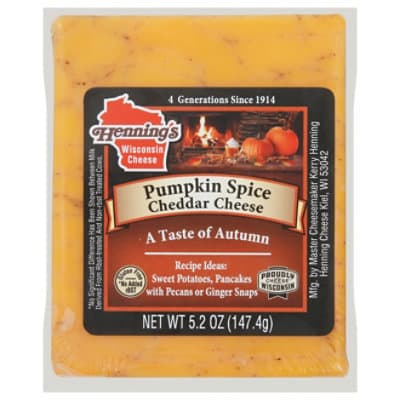 Hennings Cheese Cheddar Pumpkin Spice