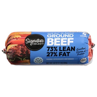 Signature Farms Ground Beef 73% Lean 27% Fat Chub