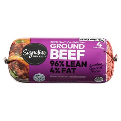 Signature Farms Ground Beef 96% Lean 4% Fat Chub