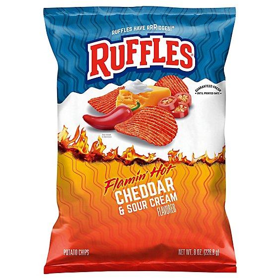 Ruffles Flamin' Hot Cheddar & Sour Cream Flavored Potato Chips