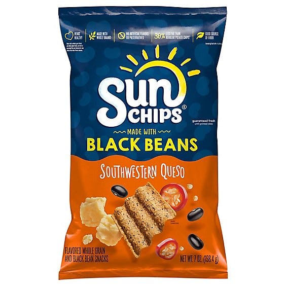 Is it Milk Free? Sunchips Flavored Whole Grain And Black Beans Snacks Southwestern Queso