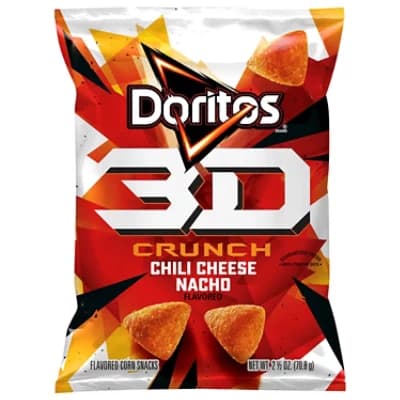 Doritos 3D Crunch Tortilla Chips Chili Cheese Nacho