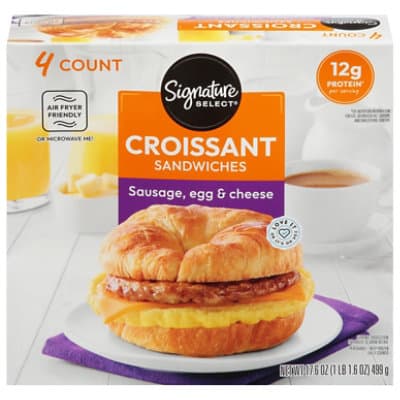 Signature Select Sausage Egg Cheese Croissant Sandwich