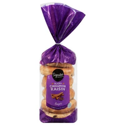 Signature Select Bagels Cinnamon Raisin Sliced