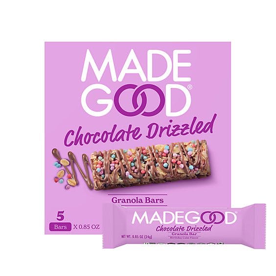Is it Vegetarian? Made Good Chocolate Drizzled Granola Bars Birthday Cake Flavor