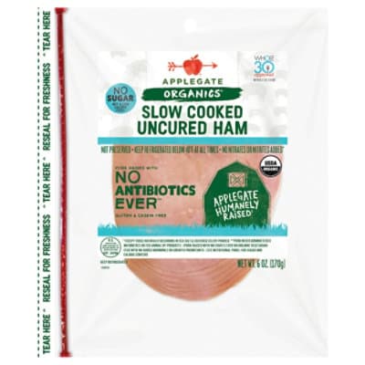 Applegate Sliced Organic Slow Cooked Ham