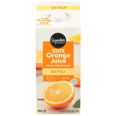 Signature Select 100% No Pulp Orange Juice