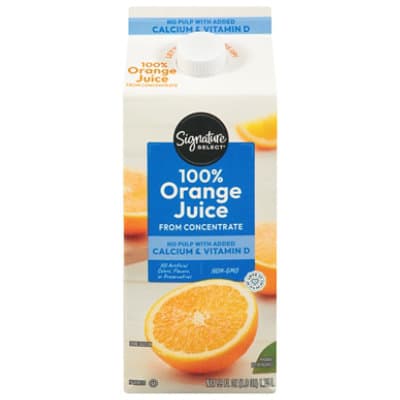 Signature Select 100% Orange Juice With Calcium Vitamin D