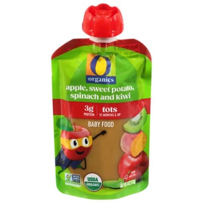 O Organics Baby Food Apple Sweet Potato Spinach Kiwi Pouch