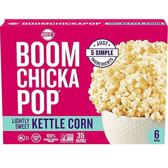 Is it Milk Free? Angie's Boomchickapop Lightly Sweet Kettle Corn Microwave Popcorn, (6). Bags