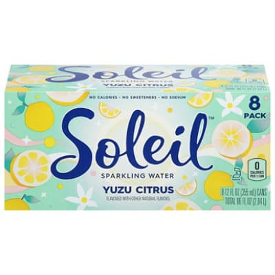Soleil Yuzu Citrus Sparkling Water - 8-. Ozz