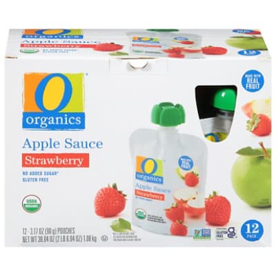 O Organics Strawberry Apple Sauce Pouches