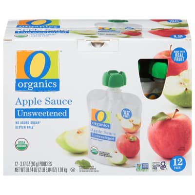 O Organics Unsweetened Apple Sauce Pouches