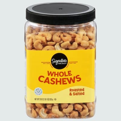 Signature Select Roasted And Salted Cashews Whole