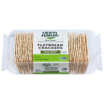 Open Nature Rosemary Seasalt Flatbread Crackers
