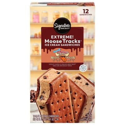 Signature Select Ice Cream Sandwiches Extreme Moose Tracks