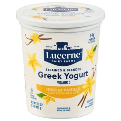 Lucerne Greek Yogurt Nonfat Vanilla