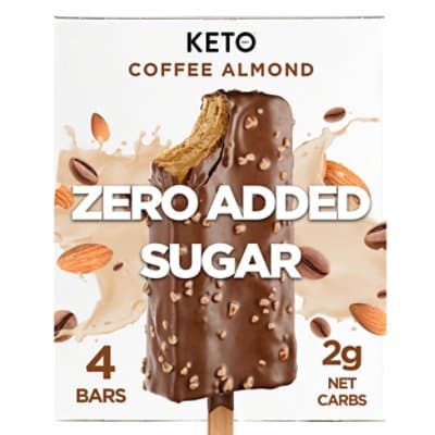 Keto Pint Coffee Almond Toffee Bar Zero Sugar Added