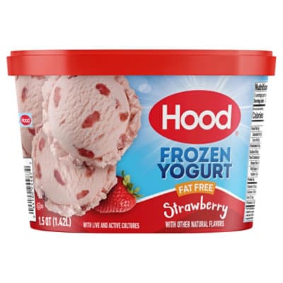 Hood Fat Free Strawberry  Yogurt Carton