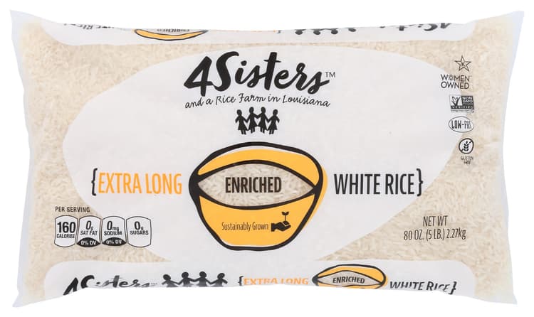 4Sisters Non-Gmo Enriched Extra Long Grain White Rice