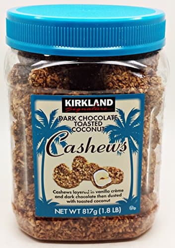 Kirkland Signature Dark Chocolate Toasted Coconut Cashews