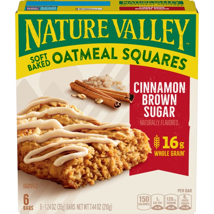 Nature Valley Oatmeal Squares Soft-baked Cinnamon Brown Sugar