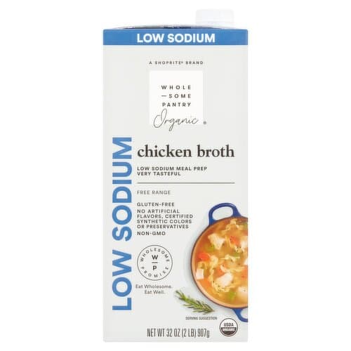 Wholesome Pantry Organic Low Sodium Chicken Broth