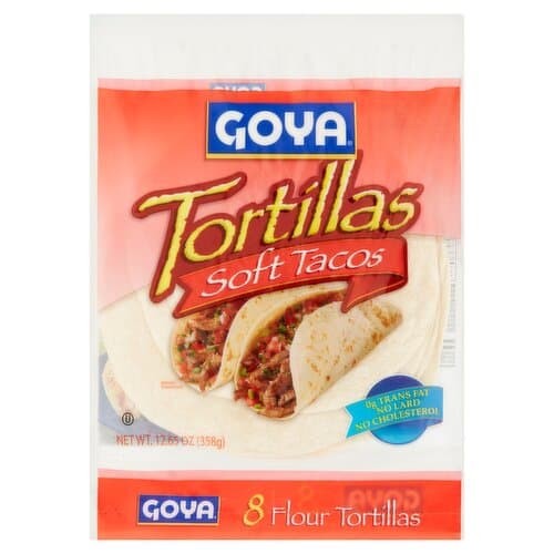 Goya Tortillas Flour Soft Tacos Bag