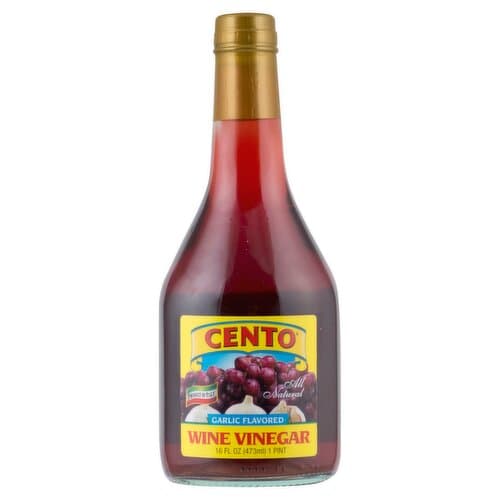 Cento Vinegar, Wine, Italian Style, Garlic Flavored