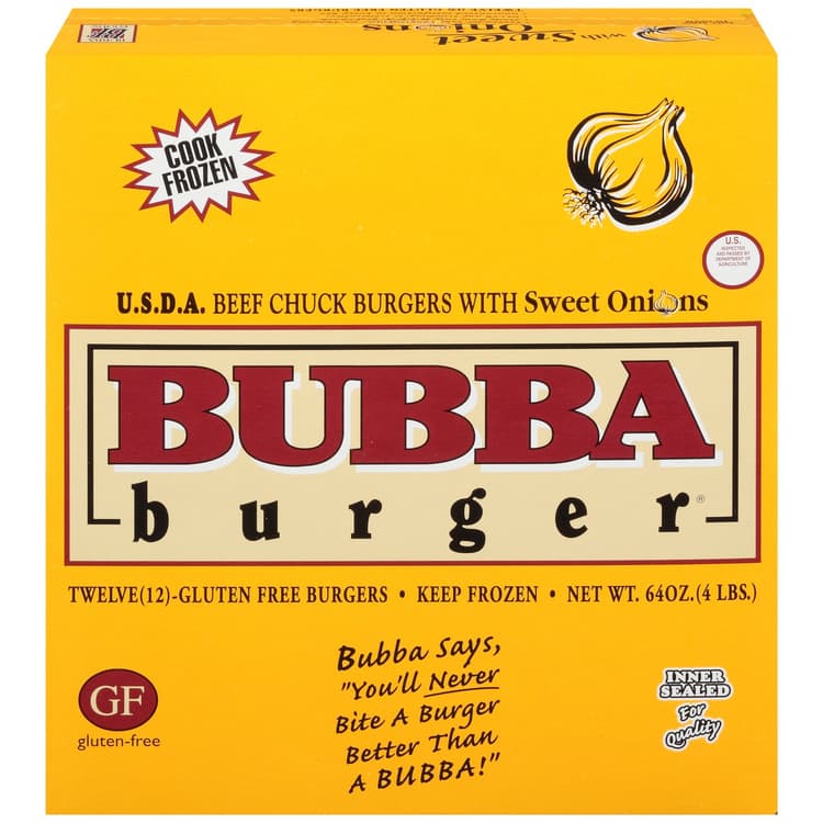 Bubba Burger Beef Burger - Sweet Onion, 4 Pound