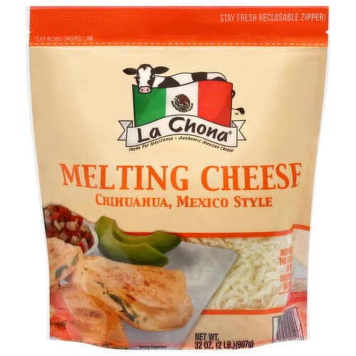 La Chona Chihuahua, Mexico Style Melting Cheese. Stand-Up Bag