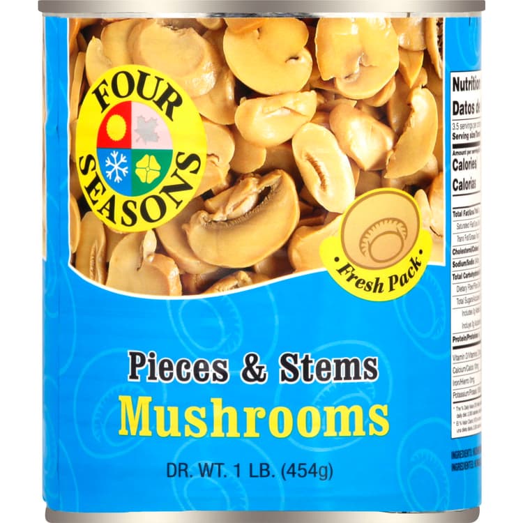 Four Seasons Mushrooms, Pieces & Stems