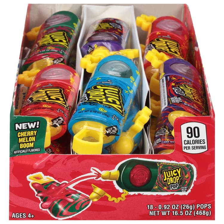 Juicy Drop Hard Candy And Sour Gel, Ages 4+