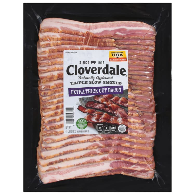 Cloverdale Triple Slow Smoked Extra Thick-Cut Bacon