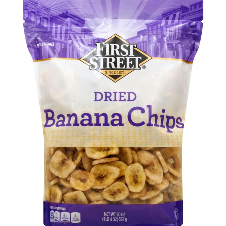 First Street Banana Chips, Dried