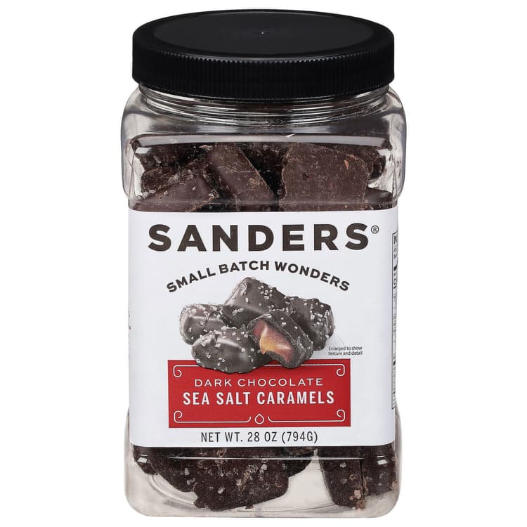 Sanders, Sea Salt Caramels, Dark Chocolate